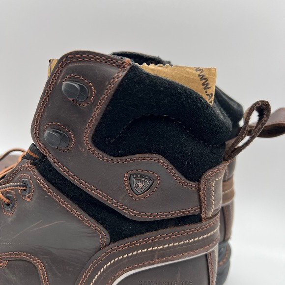 Ariat OverDrive Work Boots‎ Mens 10.5 D Brown Composite Toe Lace Up Heavy Duty